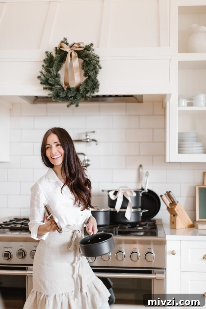 Tori using Crate & Barrel All Clad cookware