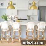 blue and white kitchen