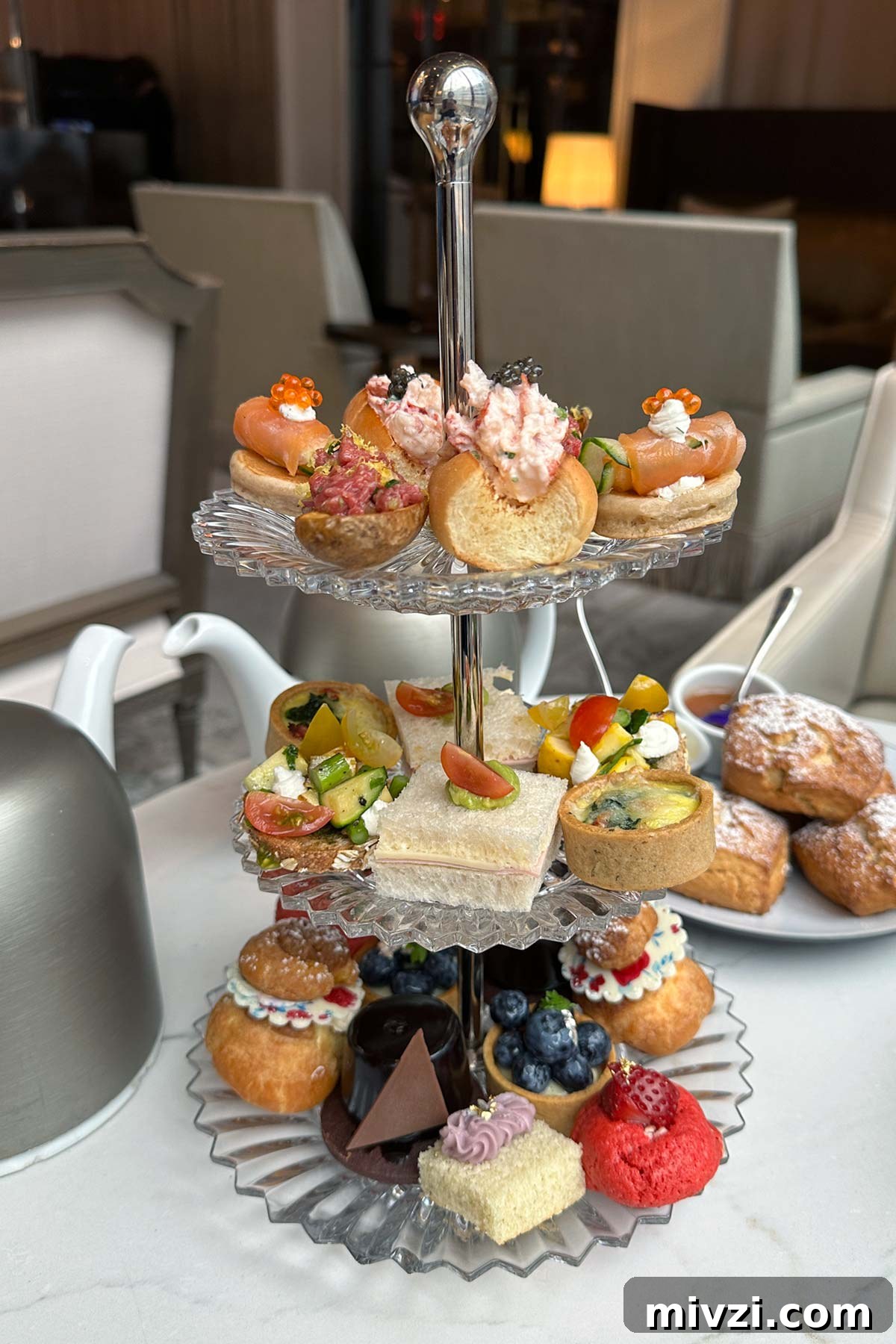 Afternoon Tea at Baccarat Hotel New York: A Luxurious Review 2 Afternoon tea service at the Baccarat hotel in NYC.
