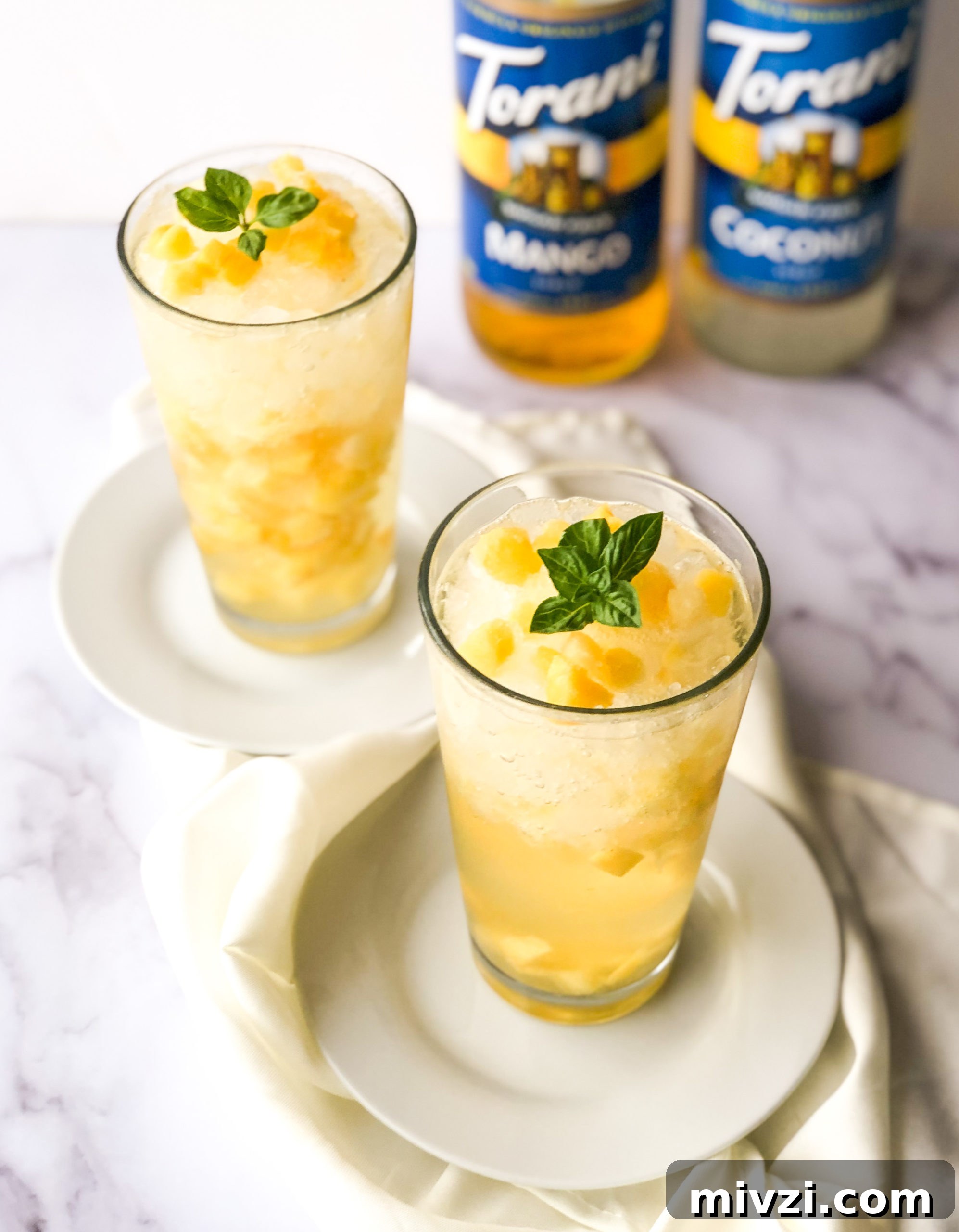 Tropical Mango Mojito Mocktail