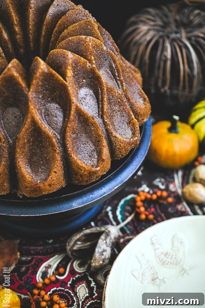 Browned Butter Pumpkin Caramel Bundt Cake - I Sugar Coat It!