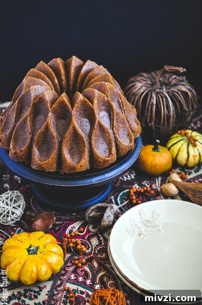 Browned Butter Pumpkin Caramel Bundt Cake - I Sugar Coat It!