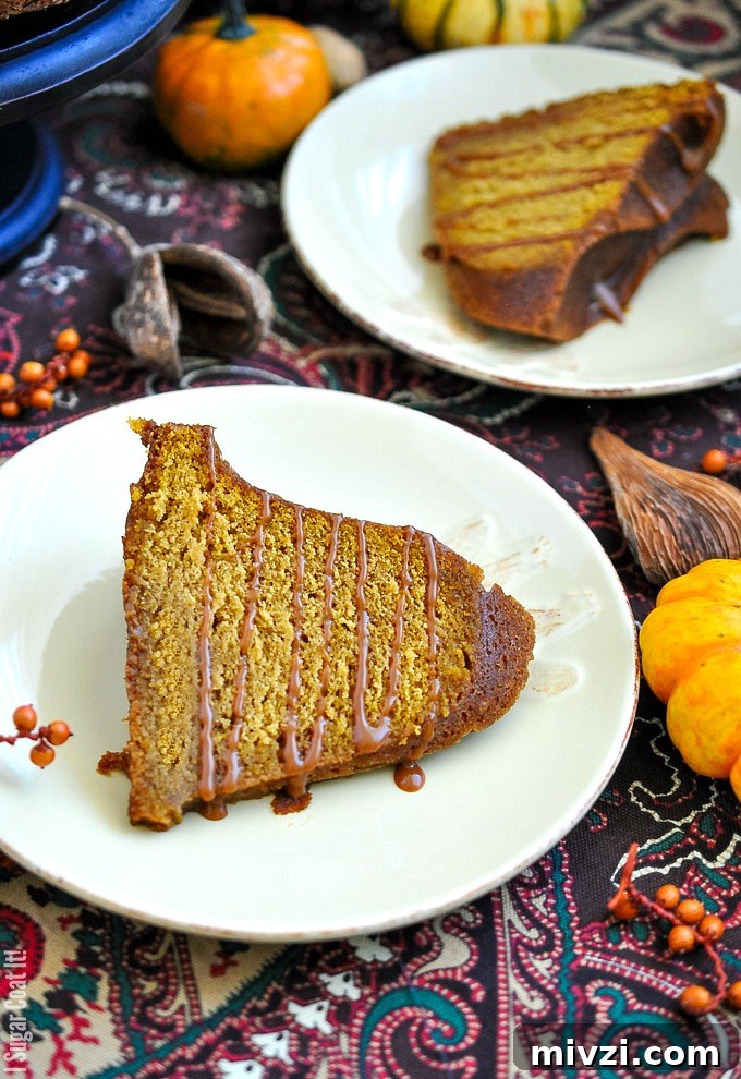 Browned Butter Pumpkin Caramel Bundt Cake - I Sugar Coat It!