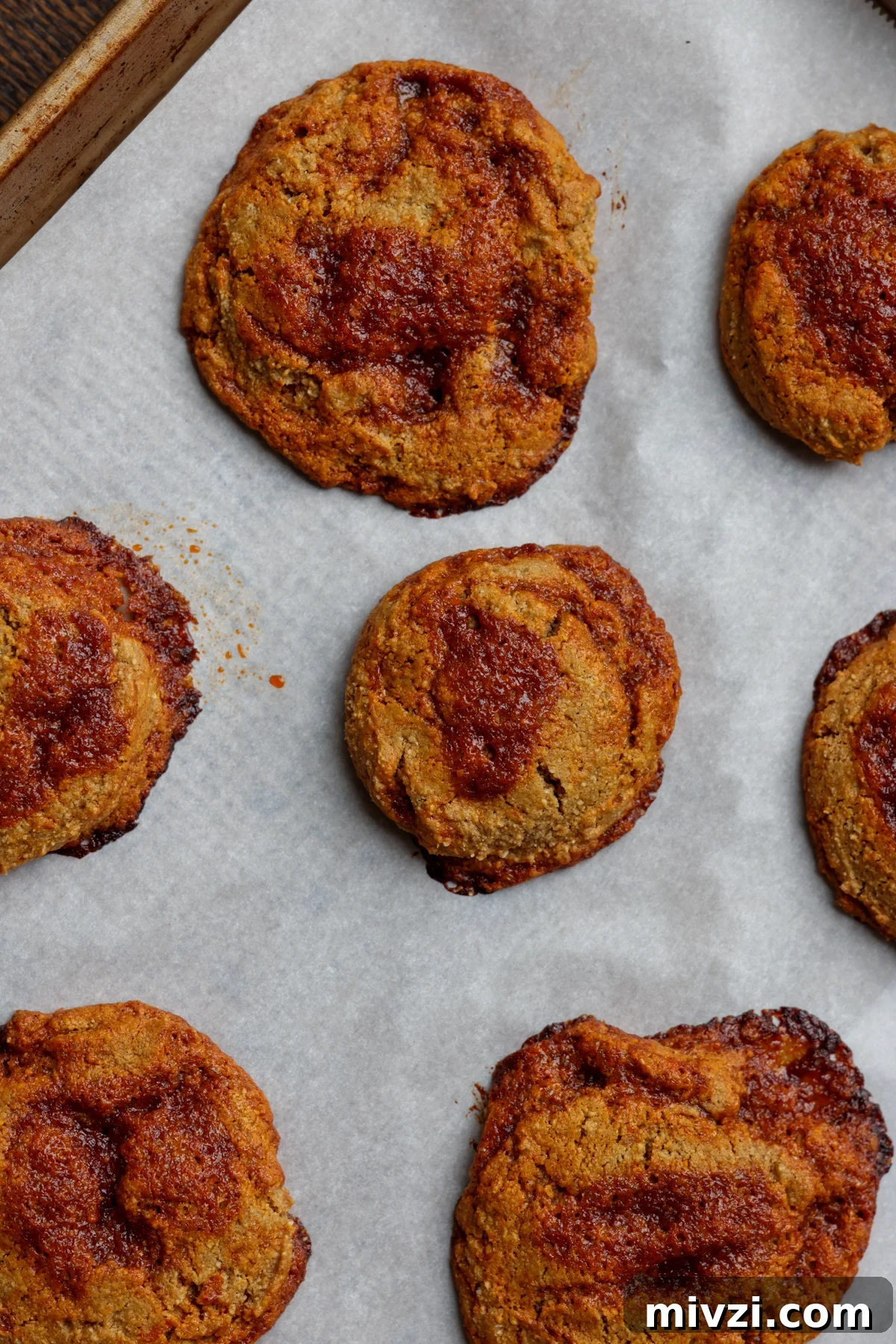 Gochujang Caramel Cookies — Gluten-Free with Nut-Free Options 92 gochujang caramel cookies on the baking sheet