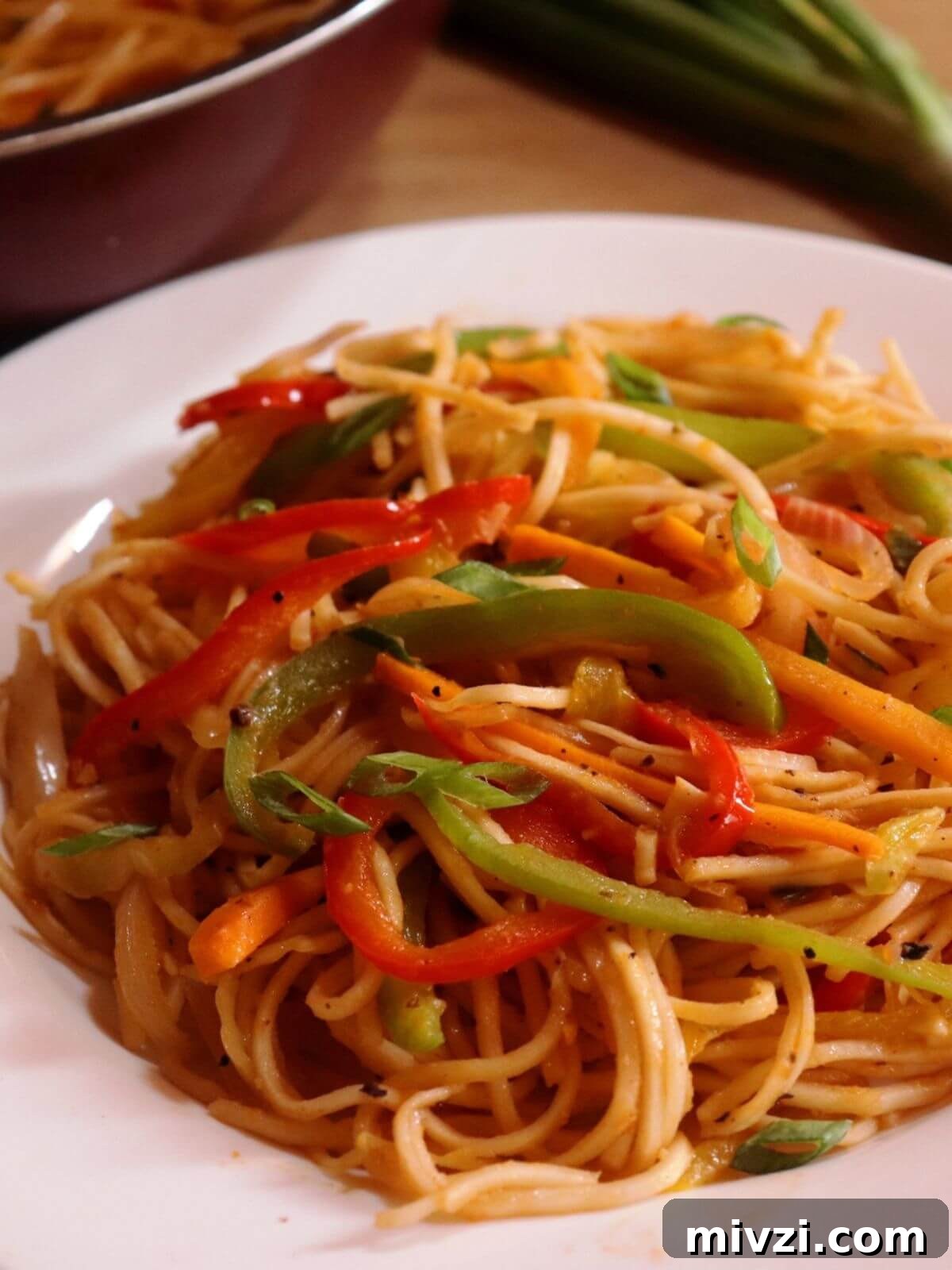 Simple Vegetarian Spaghetti Marinara Recipe for Flavorful Dinners 2 close-up of spaghetti marinara served on a plate.