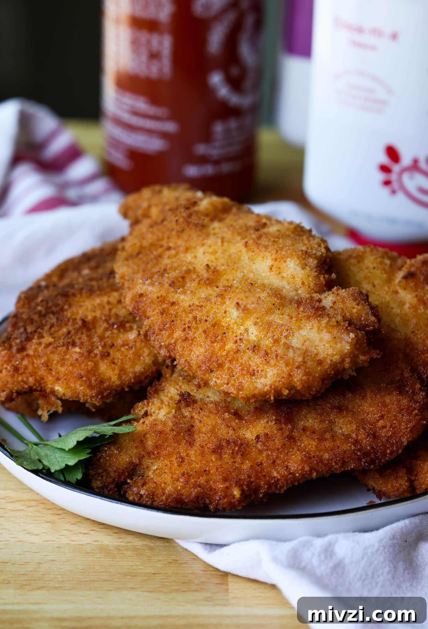 Fried chicken cutlets fried chicken breasts on a plate