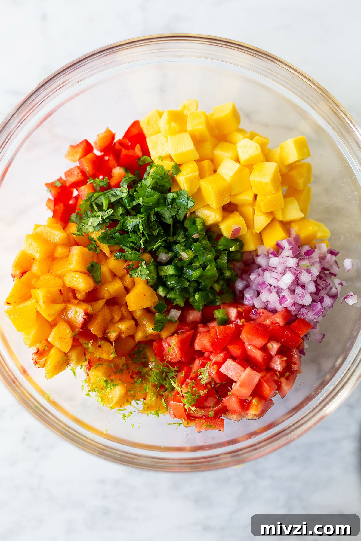 Chopped Peach Mango Salsa