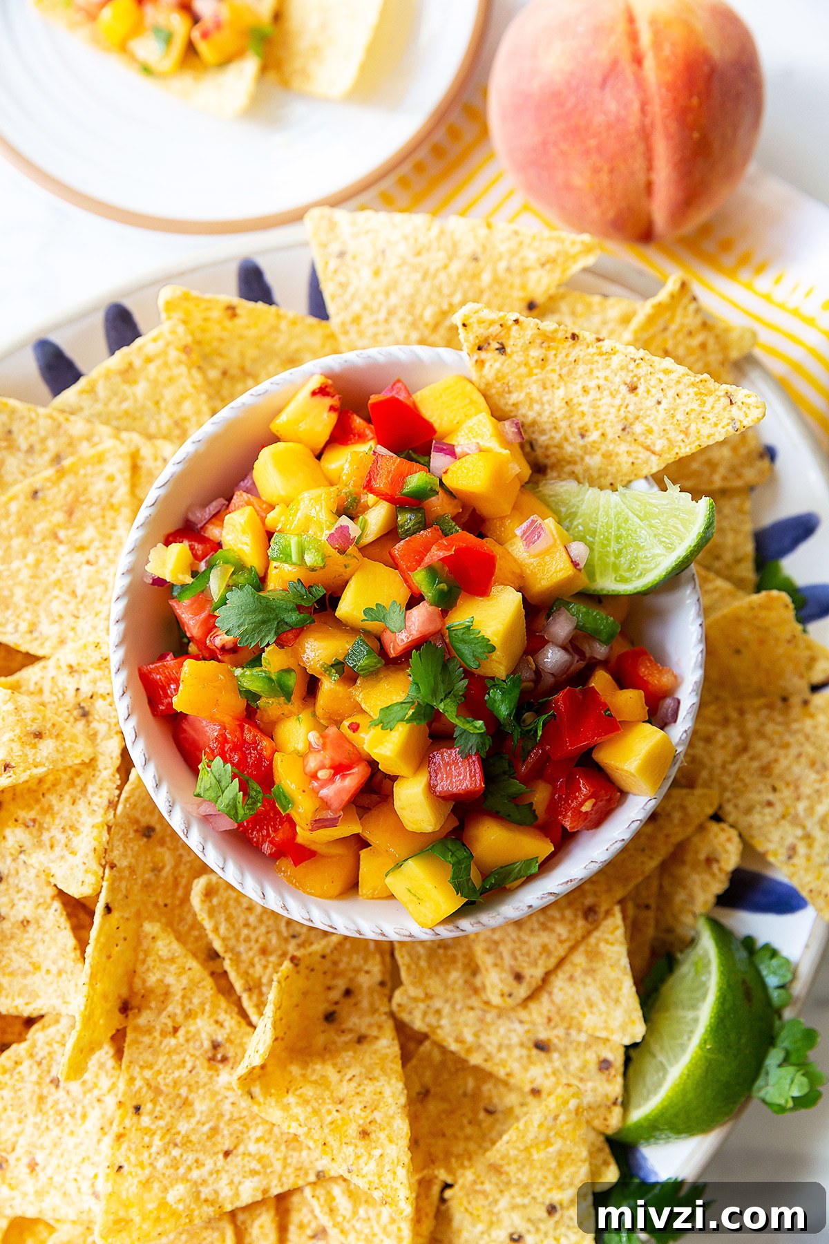 Peach Mango Salsa closeup