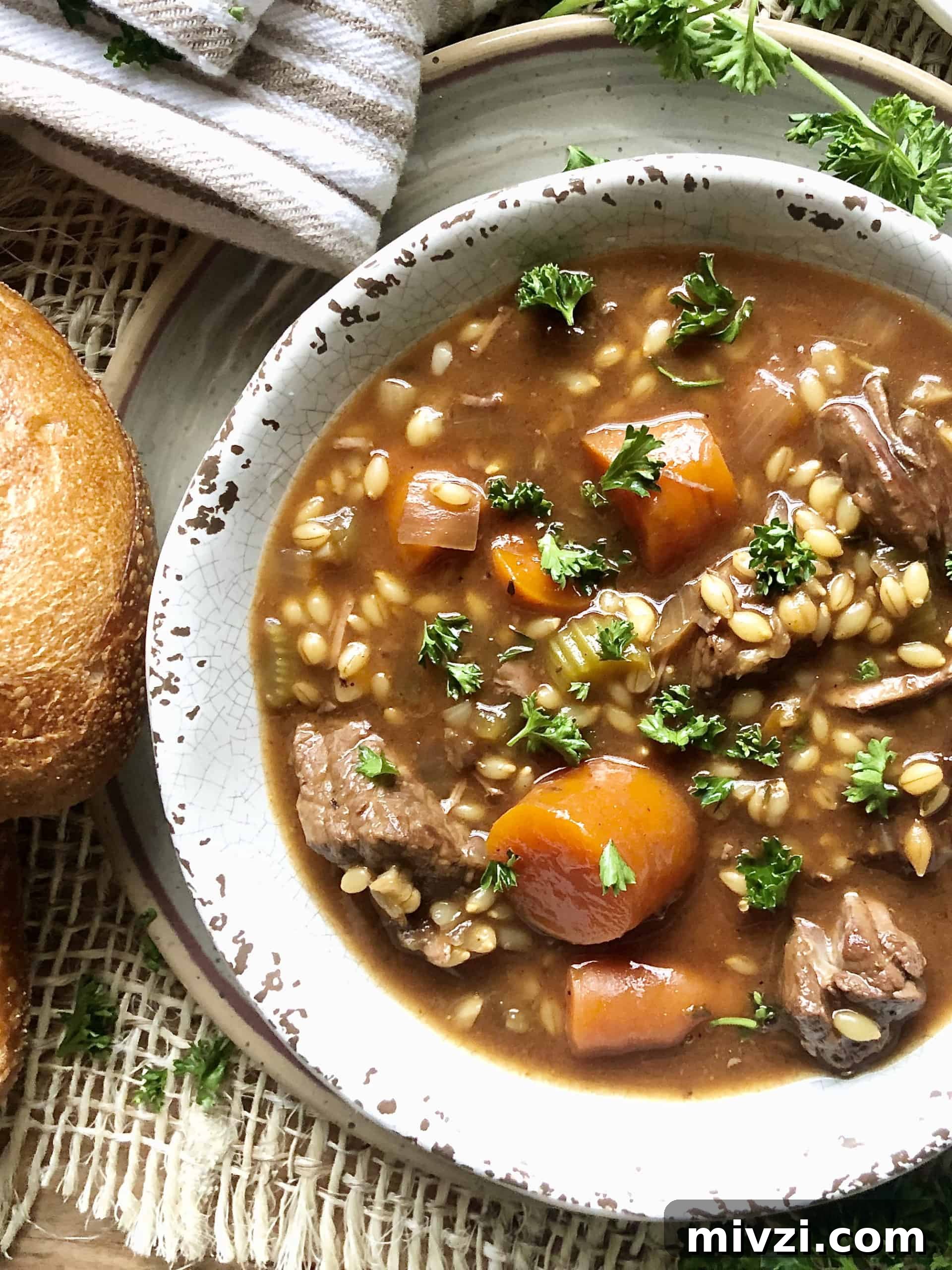 Slow Cooker Beef & Barley Stew