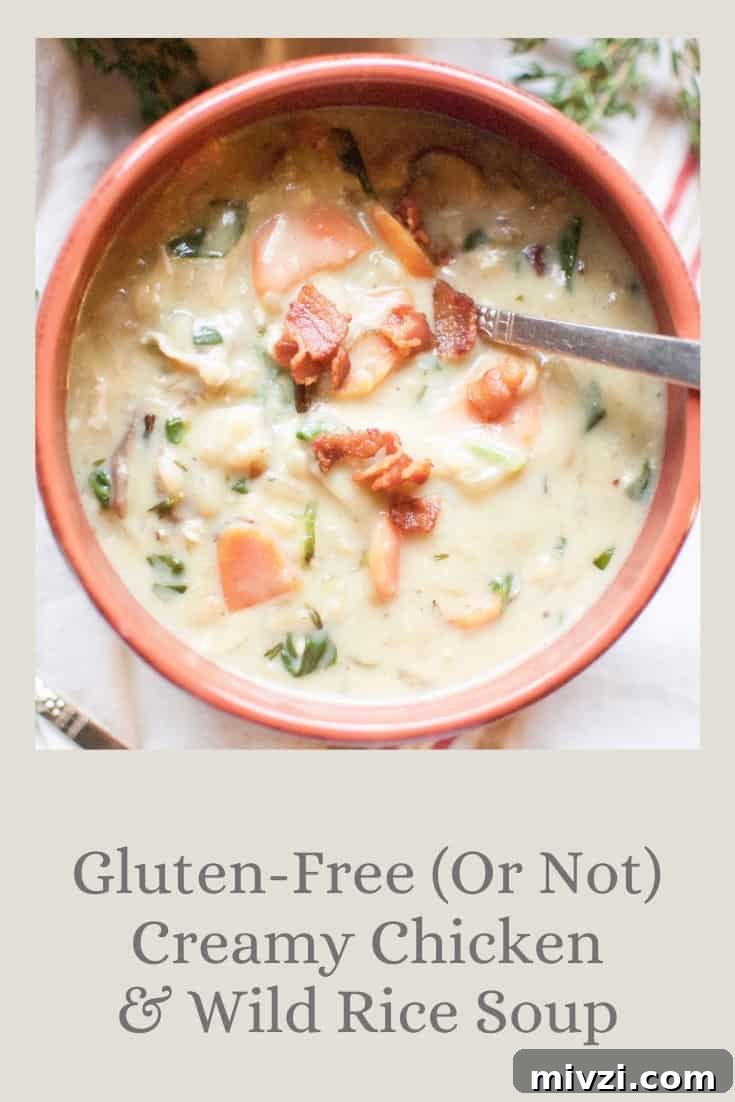 Gluten-Free (or Not) Creamy Chicken & Wild Rice Soup