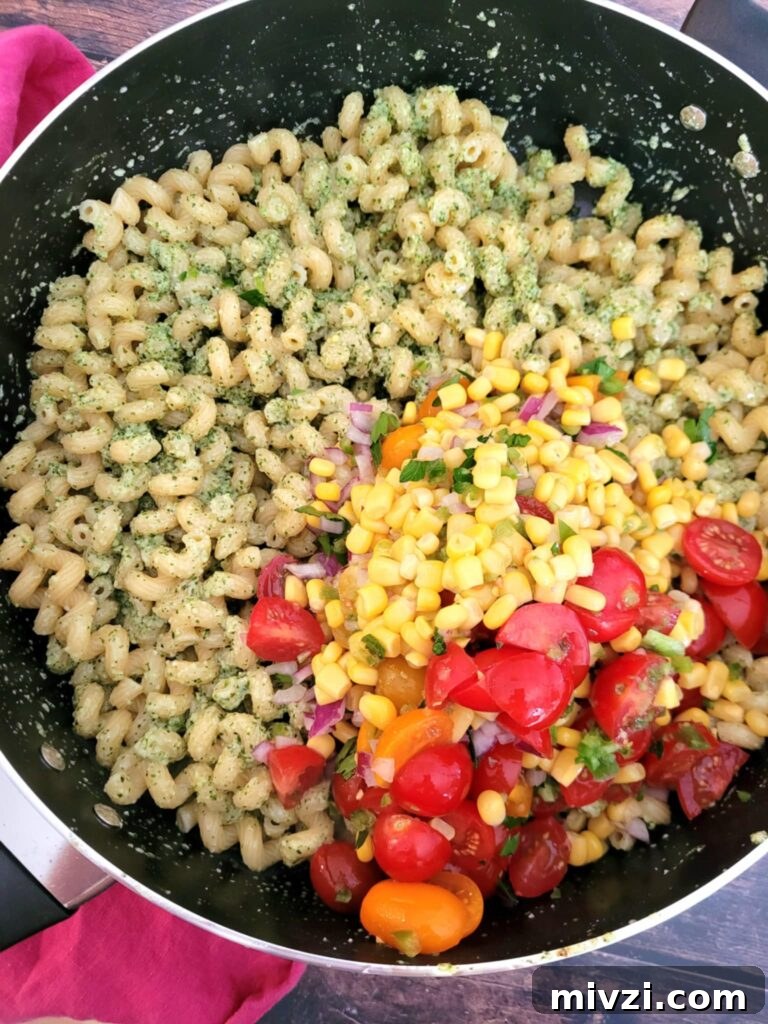 Summer Tomato and Corn Pasta Salad Recipe 8 pesto pasta and tomato corn salad