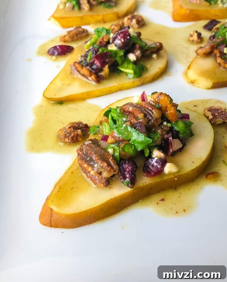 Cold and Room-Temperature Appetizers: 30 Make-Ahead Ideas 6 cold pear appetizer with pecans and cheese