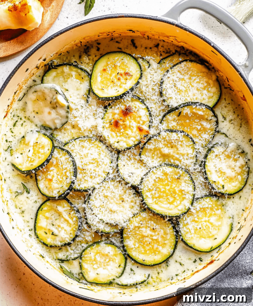 Creamy Parmesan Zucchini Bake with Garlic and Herbs 2 Creamy Parmesan Zucchini