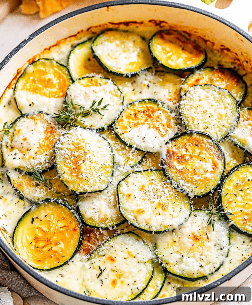 Creamy Parmesan Zucchini Bake with Garlic and Herbs 4 Baked creamy zucchini