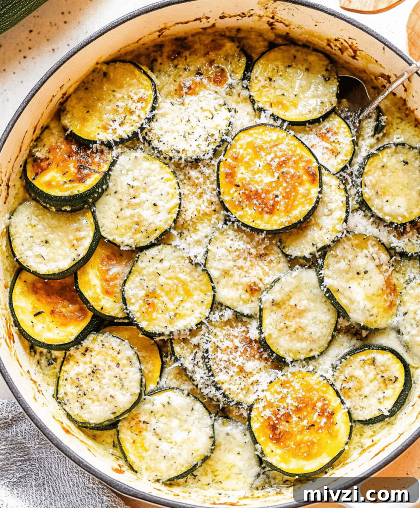 Creamy Parmesan Zucchini Bake with Garlic and Herbs 5 Serving creamy zucchini