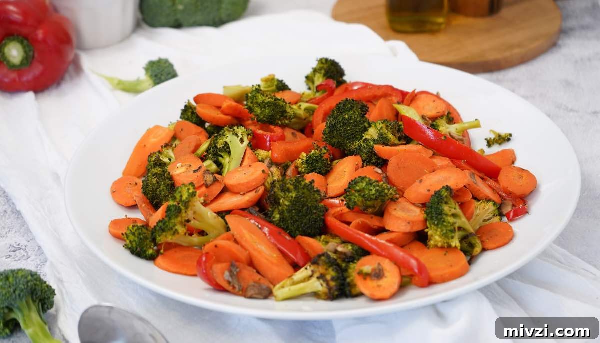 Tasty Smoked Vegetables served