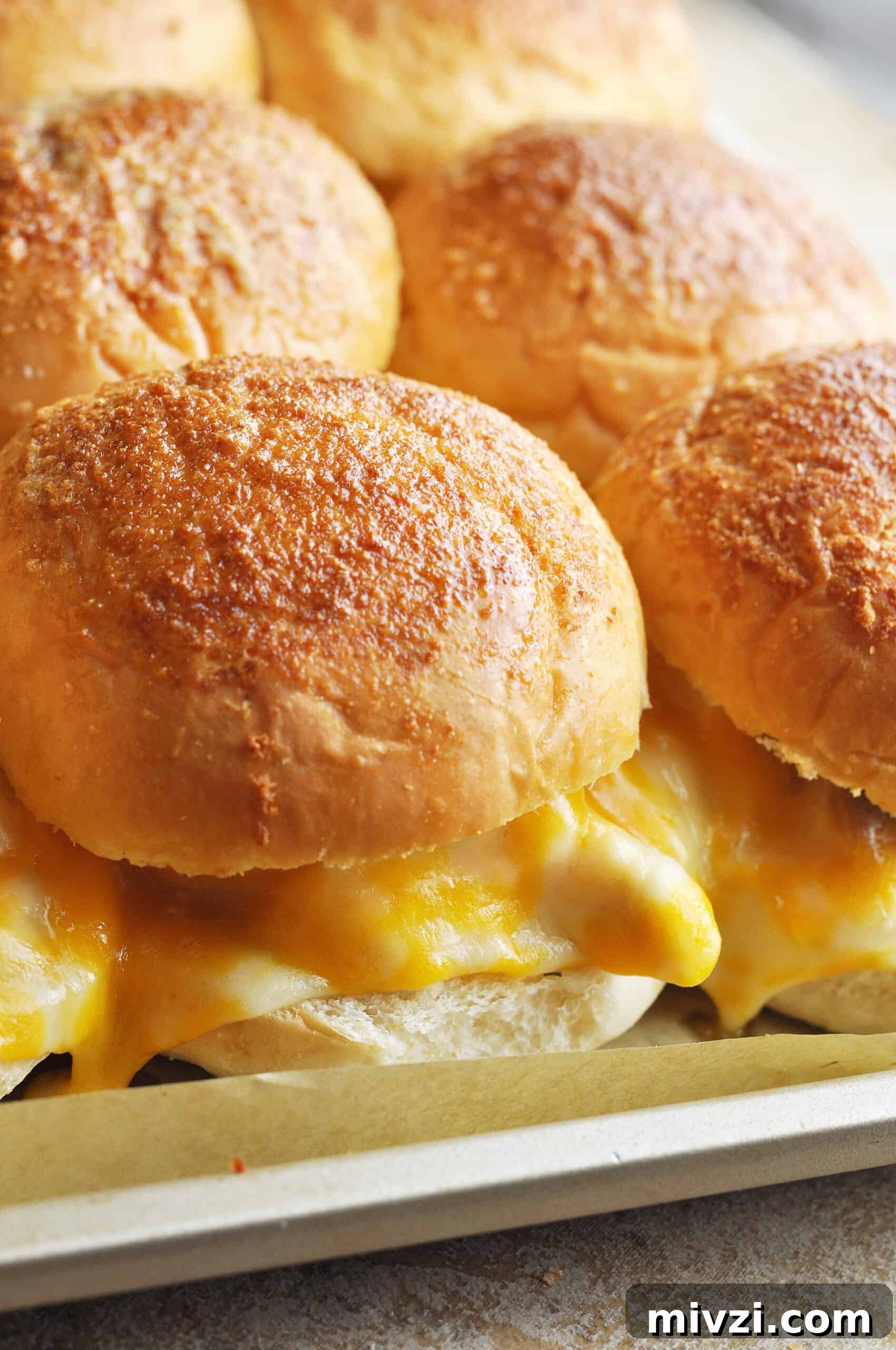 Tray of bacon ranch chicken sliders