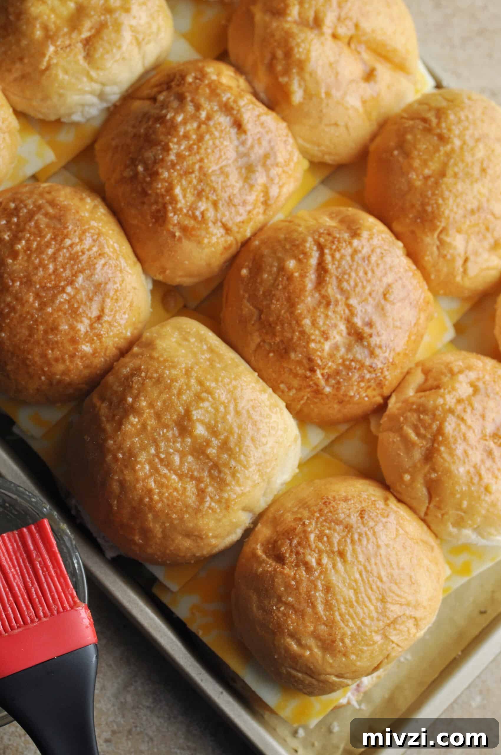Step 6: brush with garlic butter and bake