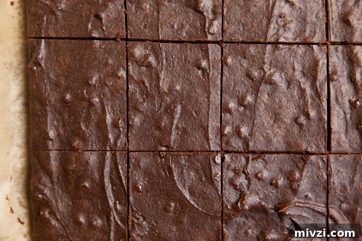 Brownies cut into squares.