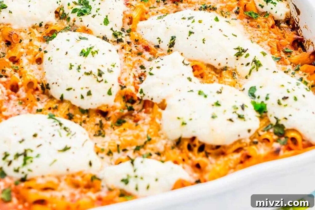 29 Cozy One-Pot Fall Dinners That Cut the Cleanup 22 A pan of tomato ricotta pasta bake.