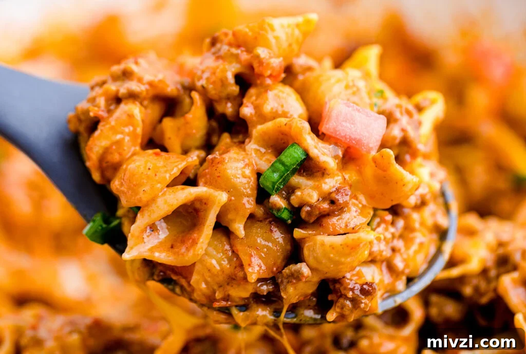 29 Cozy One-Pot Fall Dinners That Cut the Cleanup 8 One pot taco mac and cheese in a pot.
